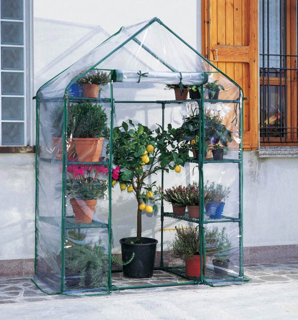 Serre de jardin en acier 8 étagères avec couvercle vert Hibiscus Rama prezzo
