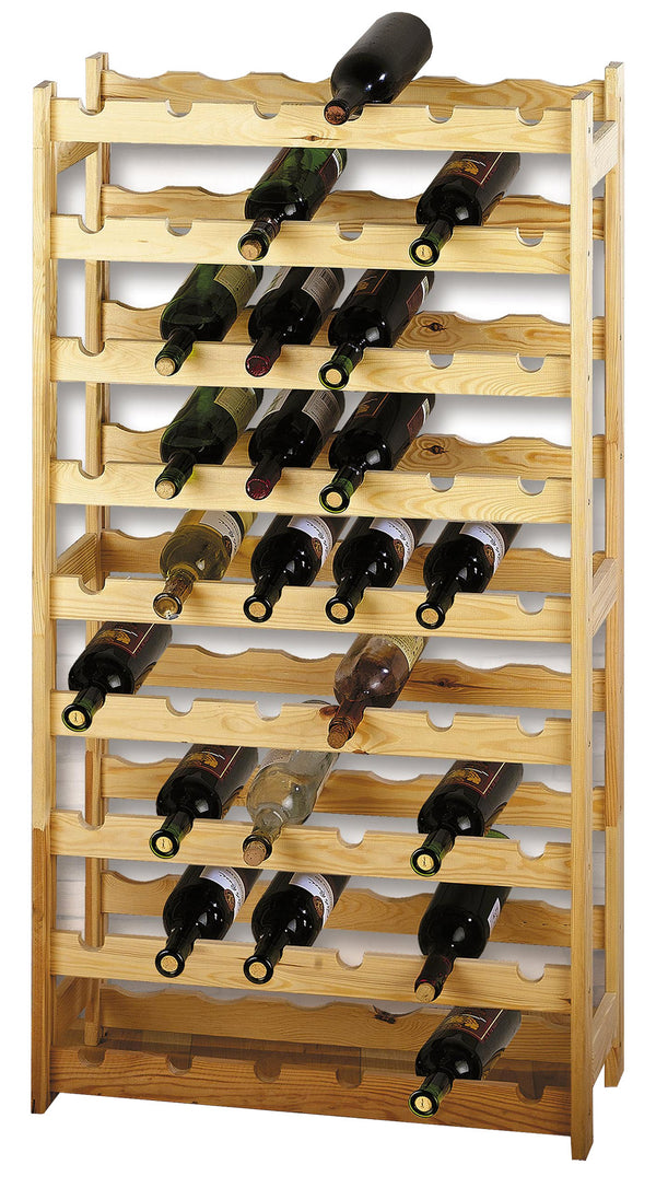 Cantinetta Portabottiglie 54 Bottiglie di Vino 63x27x120 cm in Legno di Pino sconto