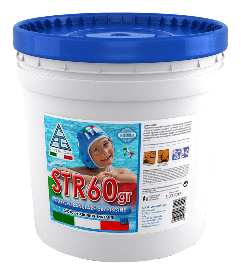 Cloro in Polvere per Piscina 5 Kg Cag Chemical STR60-1