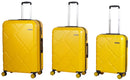 Set 3 Valigie Trolley Rigide in ABS 4 Ruote TSA Ravizzoni Mango Giallo-1