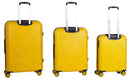 Set 3 Valigie Trolley Rigide in ABS 4 Ruote TSA Ravizzoni Mango Giallo-5