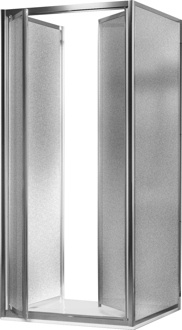 sconto Cabine de Douche 3 Côtés 2 Portes Battantes en Cristal Opaque 4-6mm H185 Fosterberg Skagen Trio Différentes Tailles