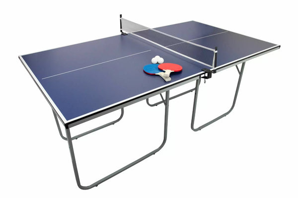 Table de ping-pong pliante 76,5x102,5x181 cm avec kit raquettes et balles sconto