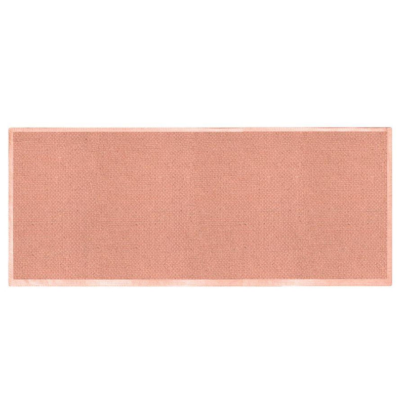 Tappeto Bagno Design Trama Semplice 50x150 cm in Cotone Rosa-1