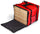 Sac Isotherme pour Pizzas à Emporter 8/10 Safemi Express 10 Cartons Rouge et Noir