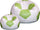 Pouf Pouf Ø100 cm en Simili Cuir avec Repose-Pieds Baselli Ballon de Football Blanc et Vert Citron