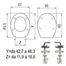 Copriwater Universale in Termoindurente 37x46,6x5 Saniplast Sun-5