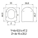 Copriwater per Modello Sintesi Cesame Saniplast Luna Bianco-3