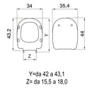 Copriwater per Modello Tesi Ideal Standard Saniplast Five Bianco-3
