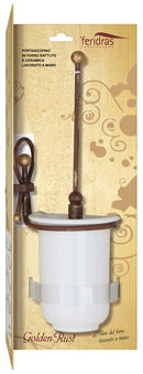 Porta Scopino in Ferro Battuto Linea Golden Rust-2