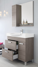 Mobile da Bagno Composizione Bagno 90Cm Rovere Scuro Issimo 90-2