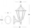 Lampada Applique in Alto Colore Nero per Esterno Linea Mini Esagonale Sovil-2