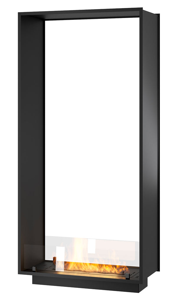 online Camino a Bioetanolo da Incasso 83,5x163,5x35 cm Bifacciale 2 Side 1600 Slim Verticale Nero con Vetro