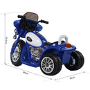 Moto Elettrica Polizia per Bambini 6V Police Blu -3
