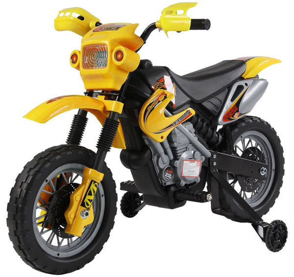 acquista Moto Cross Electrique Enfant 6V avec Roues Jaunes