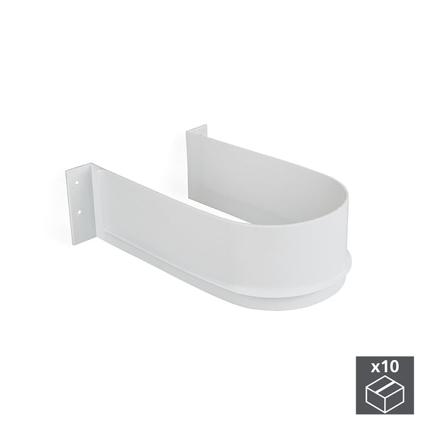 Save Siphon pour tiroirs de salle de bain incurvé en plastique blanc 10 pièces Emuca acquista