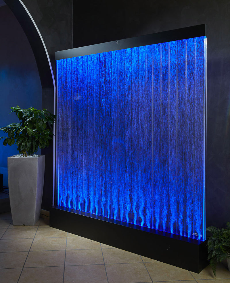 Muro d’Acqua con Bolle Verticali 180x200 cm in Plexiglas con LED Perlage Corallo Gigante-4