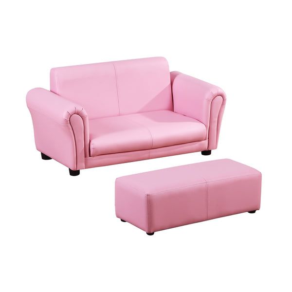 acquista Mini canapé pour enfant 83x42x41 cm avec repose-pieds rose