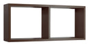 Mensola Rettangolare 2 Scomparti da Parete 70x30x15,5 cm in Fibra di Legno Morgana Wengè-1