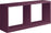 Etagère rectangulaire 2 compartiments muraux 70x30x15,5 cm en fibre de bois Morgana Violet Aubergine