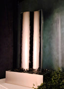 Cascata a Parete Verticale 70x130x50 cm in Acciaio Topazio-3