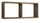 Etagère rectangulaire 2 compartiments muraux 70x30x15,5 cm en panneaux de fibres de bois Chêne Tabac Morgana