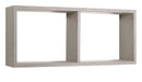 Mensola Rettangolare 2 Scomparti da Parete 70x30x15,5 cm in Fibra di Legno Morgana Rovere Grigio New-1