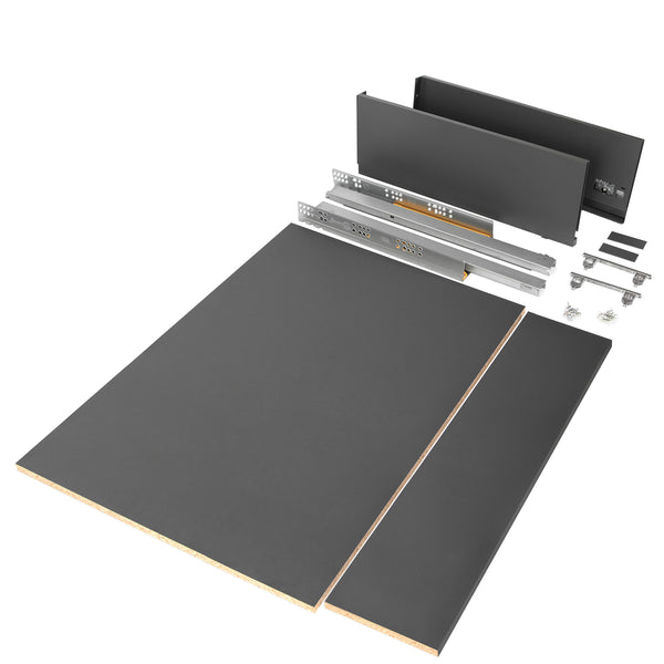 online Kit Tiroir Vertex H 178 mm avec Panneaux Inclus Largeur 900 Gris Anthracite V Emuca