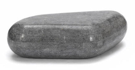 Table basse 98x52xH27 cm en pierre fossile Sasso gris moyen sconto