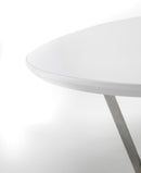 Tavolino da Salotto 80x140xH32 cm in MDF Drop Bianco e Grigio cromo-4