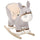 Chaise à bascule pour enfant en bois âne en peluche avec son