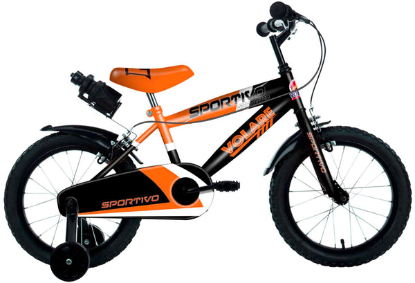online Bicicletta per Bambino 14" 2 Freni Sportivo Arancio Neon e Nero