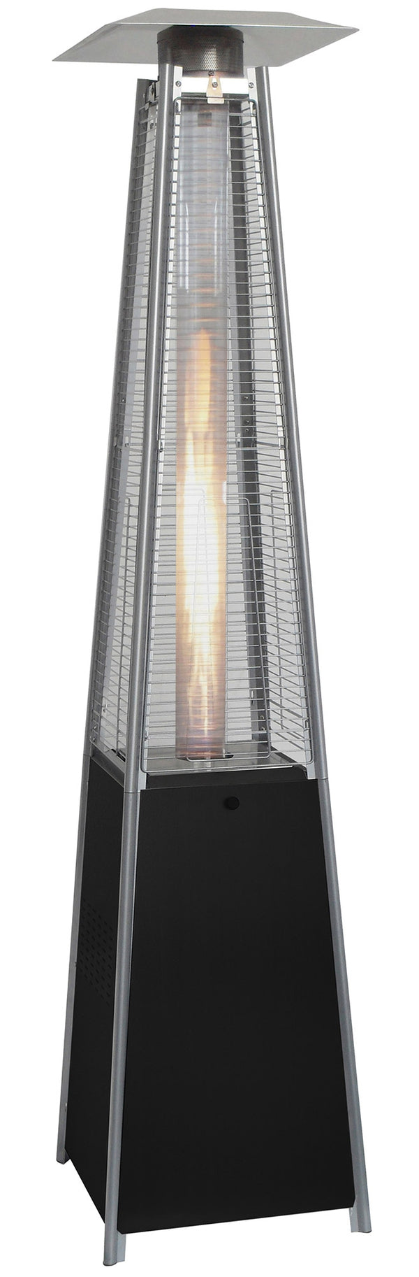 Réchaud pyramidal à gaz extérieur GPL en acier noir Bauer online