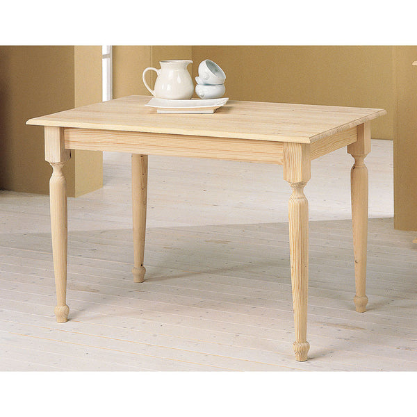 Table en bois de sapin brut 110x75x75cm Fumer Country online