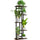 Etagère Porte Plantes 5 Etagères 43x23,5x94,5 cm en Métal et MDF Fleur Noir/Noyer