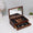 Boîte à Bijoux avec Miroir 30x20x12 cm 2 Compartiments en Bois de Noyer Fumer