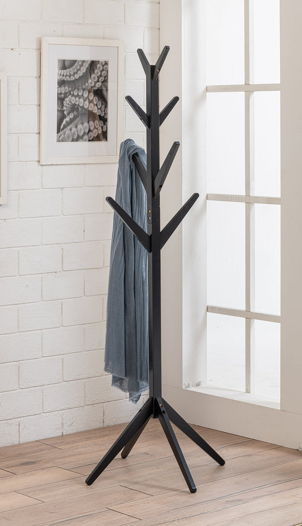 Porte-manteau en bois flèche noire 45x45x176 cm prezzo