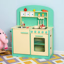 Cucina Giocattolo per Bambini con Accessori in Legno Verde 70x30x88 cm -2