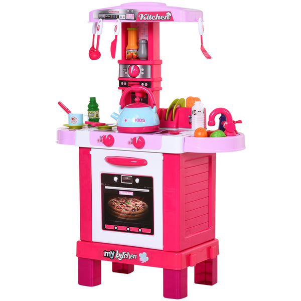 Cuisine jouet pour enfants 64x29x87 cm avec 33 accessoires roses acquista