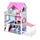 Maison de poupée 3 étages 86x30x87 cm en bois avec accessoires roses