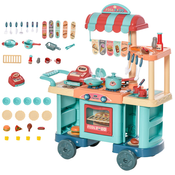 prezzo Cuisine jouet pour enfants 79,5x33x90,5 cm avec 50 accessoires bleus