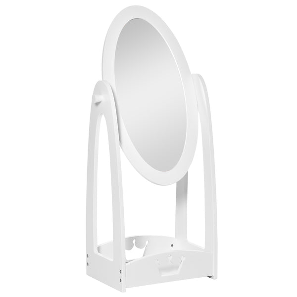 prezzo Miroir pour chambre d'enfant 40x30x104 cm avec étagère blanche