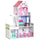 Maison de poupée 3 étages 60x29x85 cm en bois rose
