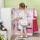 Cucina Giocattolo per Bambini 84x93,5x85 cm con Luci e Utensili in MDF e PP Bianca e Rosa-2