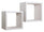 Lot de 2 Etagères Cube Murales Carrées en Panneau de Fibres Q-Bis Maxi Chêne Blanchi
