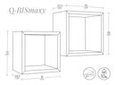 Set 2 Mensole Cubo da Parete Quadrato in Fibra di Legno Q-Bis Maxi Rovere Tabacco-5