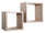 Lot de 2 Etagères Cube Murales Carrées en Panneau de Fibres Q-Bis Maxi Chêne Naturel/Sagerau