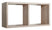 Etagère rectangulaire 2 compartiments muraux 70x30x23,7 cm en Morgana Maxi Chêne Naturel/Fibre de Bois Sagerau