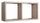 Etagère rectangulaire 2 compartiments muraux 70x30x23,7 cm en Morgana Maxi Chêne Naturel/Fibre de Bois Sagerau