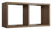 Etagère rectangulaire 2 compartiments muraux 70x30x23,7 cm en bois de fibre de chêne Morgana Maxi Tabac